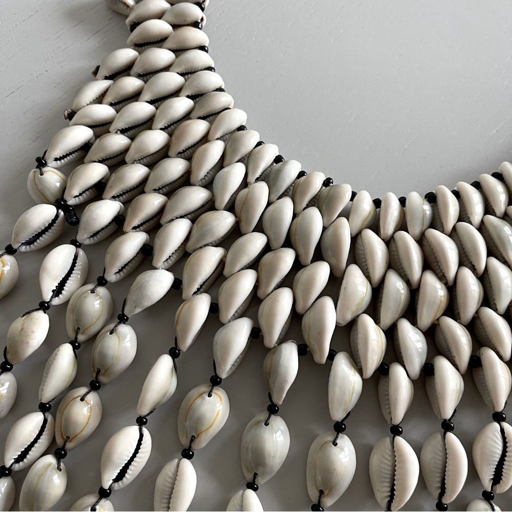 Authentic African Cowrie Super Large Runway Necklace ART